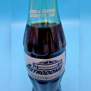 Astrodome Houston Astros Dodgers 35th Unopened Coke Cola Bottle 8oz Collectible